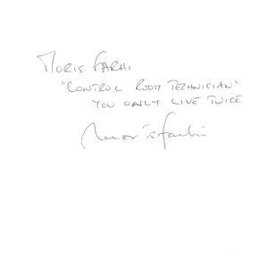Moris Farhi - Control Room Technician - "You Only Live Twice" + "FRWL" - Image 2