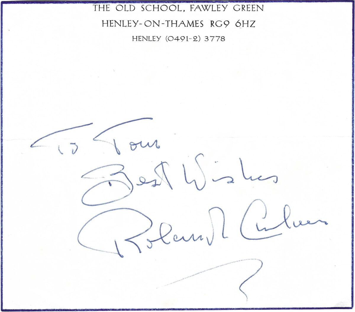 Roland Culver - Home Secretary - "Thunderball"