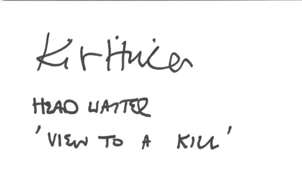 Kit Hillier - Head Waiter - "AVTAK" + Others