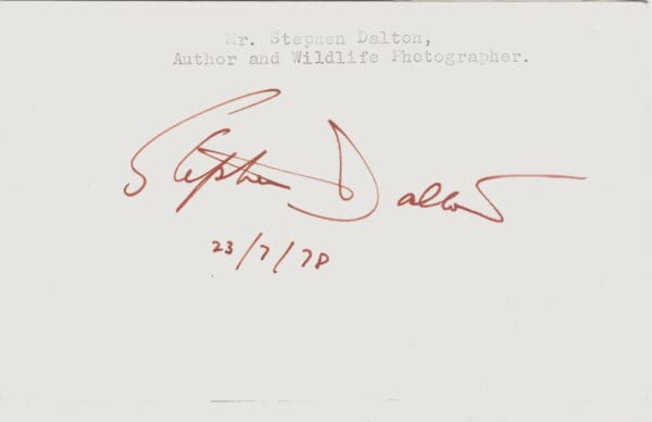 Stephen Dalton - Spider Supplier - "Dr. No"